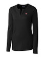 New York Giants Cutter & Buck Long Sleeve Womens Double V-Neck Shirt Black Mannequin