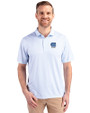 North Carolina Tar Heels Alumni Cutter & Buck Pike Eco Symmetry Print Stretch Recycled Mens Polo White/Atlas Front
