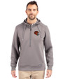 Cincinnati Bengals NFL Helmet Cutter & Buck Roam Epic Versatility Half Zip Recycled Mens Hooded Pullover Elemental Grey Front
