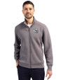 Miami Dolphins NFL Helmet Cutter & Buck Roam Epic Versatility Recycled Full Zip Mens Jacket Elemental Grey Front
