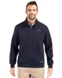 Jacksonville Jaguars Americana Cutter & Buck Roam Epic Versatility Recycled Full Zip Mens Jacket Navy Blue Front