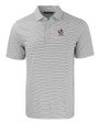 Louisville Cardinals College Vault Cutter & Buck Forge Eco Double Stripe Stretch Recycled Mens Polo Polished/White Mannequin