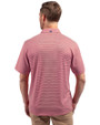 San Francisco 49ers NFL Helmet Cutter & Buck Forge Eco Double Stripe Stretch Recycled Mens Polo Cardinal Red/White Back