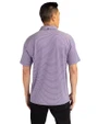 Baltimore Ravens NFL Helmet Cutter & Buck Forge Recycled Double Stripe Four-Way Stretch Mens Polo College Purple/White Back