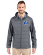 Air Force Falcons College Vault Cutter & Buck Evoke Hybrid Eco Softshell Recycled Full Zip Mens Big & Tall Hooded Jacket Elemental Grey Front