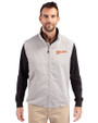 Idaho State Bengals College Vault Cutter & Buck Charter Eco Full-Zip Mens Big & Tall Vest Polished Medium Gray Front