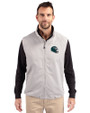 Philadelphia Eagles NFL Helmet Cutter & Buck Charter Eco Full-Zip Mens Big & Tall Vest Polished Medium Gray Front