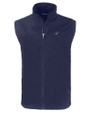 Carolina Panthers Americana Cutter & Buck Charter Eco Full-Zip Mens Big & Tall Vest Navy Blue Mannequin