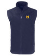 Michigan Wolverines Alumni Cutter & Buck Charter Eco Full-Zip Mens Big & Tall Vest NVBU_MANN_HG 1