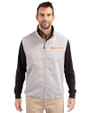 Tennessee Volunteers Alumni Cutter & Buck Charter Eco Full-Zip Mens Big & Tall Vest Polished Medium Gray Front