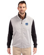 North Carolina Tar Heels Alumni Cutter & Buck Charter Eco Full-Zip Mens Big & Tall Vest Polished Medium Gray Front