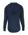 Carolina Panthers Americana Cutter & Buck Daybreak Eco Recycled Womens Half Zip Hoodie Navy Blue Mannequin Back
