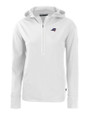 Carolina Panthers Americana Cutter & Buck Daybreak Eco Recycled Womens Half Zip Hoodie White Mannequin