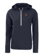 Texas Longhorns Alumni Cutter & Buck Daybreak Eco Recycled Womens Half Zip Hoodie Navy Blue Mannequin
