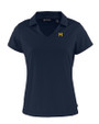 Michigan Wolverines College Vault Cutter & Buck Daybreak Eco Recycled Womens V-neck Polo Navy Blue Mannequin