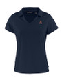 Auburn Tigers College Vault Cutter & Buck Daybreak Eco Recycled Womens V-neck Polo Navy Blue Mannequin