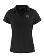 Tampa Bay Buccaneers NFL Helmet Cutter & Buck Daybreak Eco Recycled Womens V-neck Polo Black Mannequin
