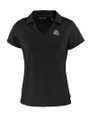 New Orleans Saints NFL Helmet Cutter & Buck Daybreak Eco Recycled Womens V-neck Polo Black Mannequin