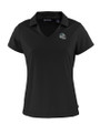 Carolina Panthers NFL Helmet Cutter & Buck Daybreak Eco Recycled Womens V-neck Polo Black Mannequin
