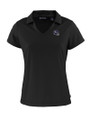 Minnesota Vikings NFL Helmet Cutter & Buck Daybreak Eco Recycled Womens V-neck Polo Black Mannequin