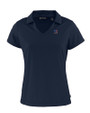 New York Giants Americana Cutter & Buck Daybreak Eco Recycled Womens V-neck Polo Navy Blue Mannequin