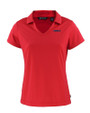 San Francisco 49ers Americana Cutter & Buck Daybreak Eco Recycled Womens V-neck Polo Red Mannequin