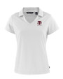Texas A&M Aggies Alumni Cutter & Buck Daybreak Eco Recycled Womens V-neck Polo White Mannequin