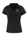 Oklahoma Sooners Alumni (Patterns BL&EG) Cutter & Buck Daybreak Eco Recycled Womens V-neck Polo Black Mannequin