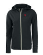 Nebraska Cornhuskers College Vault Cutter & Buck Daybreak Eco Recycled Womens Full Zip Hoodie Black Mannequin