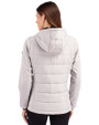 Grambling Tigers College Vault Cutter & Buck Evoke Hybrid Softshell Recycled Full Zip Womens Hooded Jacket CONCRETE Back