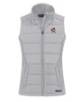 Louisville Cardinals College Vault Cutter & Buck Evoke Hybrid Softshell Recycled Womens Full Zip Vest CONCRETE Mannequin