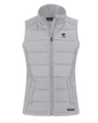 Penn State Nittany Lions Alumni Cutter & Buck Evoke Hybrid Softshell Recycled Womens Full Zip Vest CONCRETE Mannequin