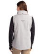 Clemson Tigers College Vault Cutter & Buck Charter Eco Recycled Full-Zip Womens Vest Polished Medium Gray Back