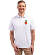 UCF Knights College Vault Cutter & Buck Forge Eco Stretch Recycled Mens Polo White Front