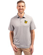 Baylor Sailor Bear College Vault Cutter & Buck Forge Recycled Four-Way Stretch Mens Polo Polished Medium Gray Front