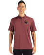 Washington Commanders NFL Helmet Cutter & Buck Forge Eco Stretch Recycled Mens Polo Dark Bordeaux Heather Front