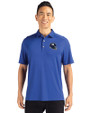 New York Giants NFL Helmet Cutter & Buck Forge Eco Stretch Recycled Mens Polo Tour Blue Front
