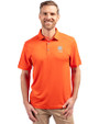 Clemson Tigers Alumni Cutter & Buck Forge Eco Stretch Recycled Mens Polo College Orange Front