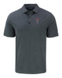 Texas Tech Red Raiders Alumni Cutter & Buck Forge Eco Stretch Recycled Mens Polo Dark Black Heather Mannequin