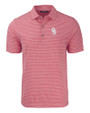 Oklahoma Sooners Alumni (Patterns BL&EG) Cutter & Buck Forge Eco Heather Stripe Stretch Recycled Mens Polo Cardinal Red Heather Mannequin