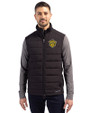 Missouri Tigers College Vault Cutter & Buck Evoke Recycled Honeycomb Fleece Mens Hybrid Full Zip Vest Black Front
