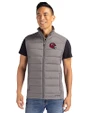 Kansas City Chiefs NFL Helmet Cutter & Buck Evoke Hybrid Softshell Recycled Mens Full Zip Vest Elemental Grey Front
