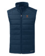 Texas Longhorns Alumni Cutter & Buck Evoke Hybrid Softshell Recycled Mens Full Zip Vest Navy Blue Mannequin