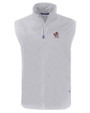 Louisville Cardinals College Vault Cutter & Buck Charter Eco Recycled Mens Full-Zip Vest Polished Medium Gray Mannequin