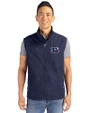 Cincinnati Bengals Americana Cutter & Buck Charter Eco Recycled Mens Full-Zip Vest Navy Blue Front