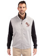Florida State Seminoles Alumni Cutter & Buck Charter Eco Recycled Mens Full-Zip Vest Polished Medium Gray Front