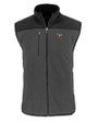 Louisville Cardinals College Vault Cutter & Buck Cascade Eco Fleece Mens Vest Elemental Grey/Black Mannequin