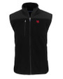 Nebraska Cornhuskers College Vault Cutter & Buck Cascade Eco Fleece Mens Vest Black Mannequin