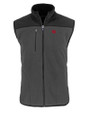Nebraska Cornhuskers College Vault Cutter & Buck Cascade Eco Fleece Mens Vest Elemental Grey/Black Mannequin