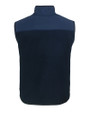 New England Patriots NFL Helmet Cutter & Buck Cascade Eco Fleece Mens Vest Navy Blue Mannequin Back